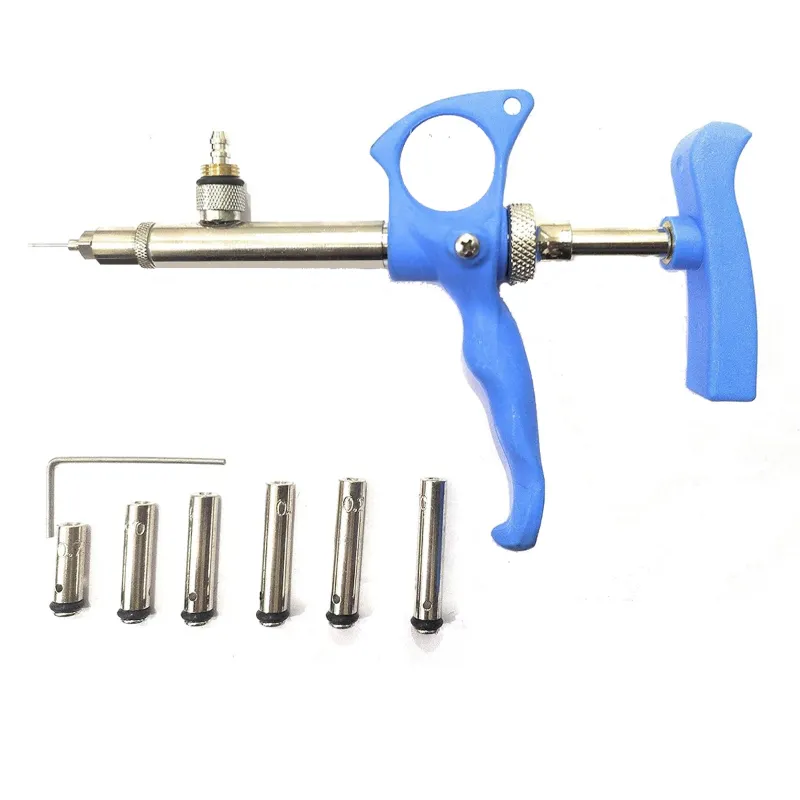 GKI Poultry, Surgical Poultry Vaccinator Syringe with 7 Vaccinator Pistons 