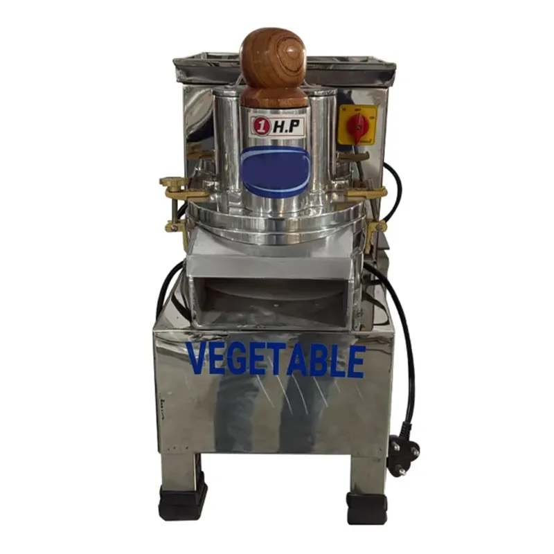 Heavy Duty Stainless Steel 1 HP Motor Operated Vegetable Grating Machine with Two Grating Blades for Commercial Usage