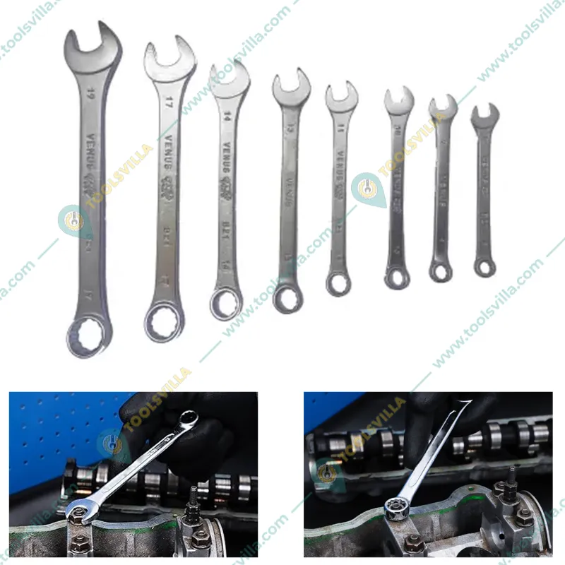Venus Combination Spanners Set 8 Pcs : 8, 9, 10, 12, 13, 14, 17, 19mm (VMC-8pcs)(C-14)