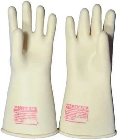 Vidyut 11 KV Electrical Insulating Rubber Gloves, Natural Rubber, 14 Inch, High Voltage Protection
