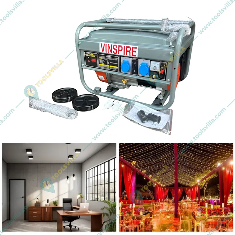 Vinspire 3 KVA Self Start Single Phase Portable Petrol Generator with 15 Litre Tank Capacity (LX3500)