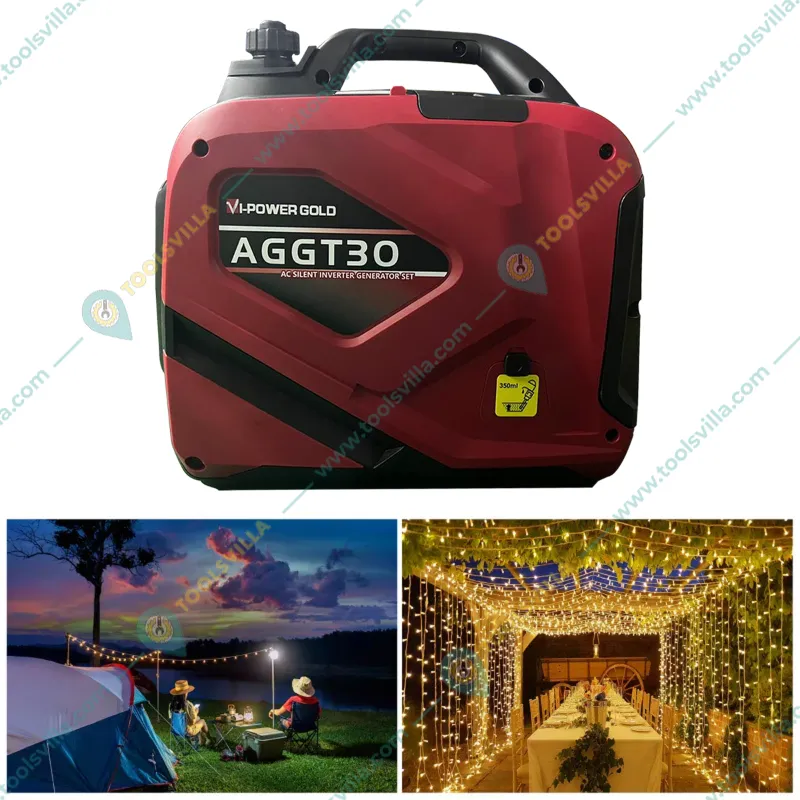 Vi Power Gold 3 KVA Single Phase Silent Inverter Generator With Recoil Start, 6 Liters Tank Capacity (AGGT30)