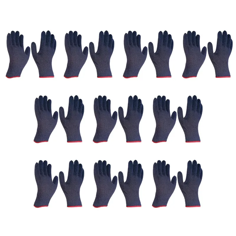 Reusable Washable Cotton Knitted Safety Gloves With Free size, Synthetic Material