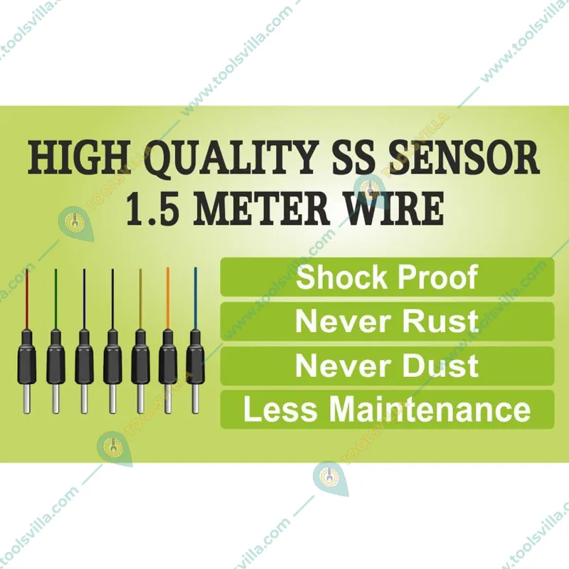 Imagine Technologies Water Level Indicator with Alarm on Tank Full with 7 SS Sensors (White, IT76WLI)-1 Year Warranty