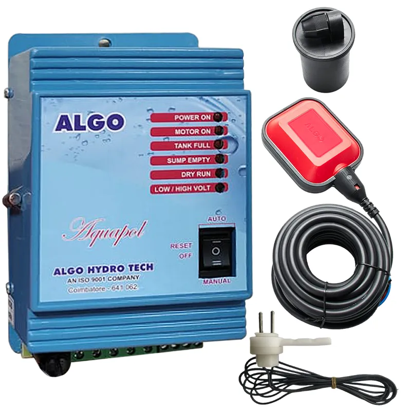 Algo 25Amp 1&3Phase Water Level Controller with Dry Run Sensor, Float Switch for Submersible & Surface Pumps (Aquapol-D)