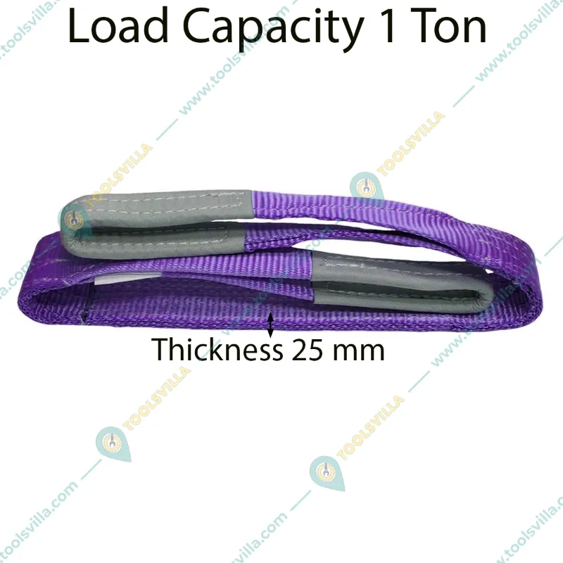 1 Ton Capacity Polyester Web Sling With 4 Meter Length (Pack Of 5)
