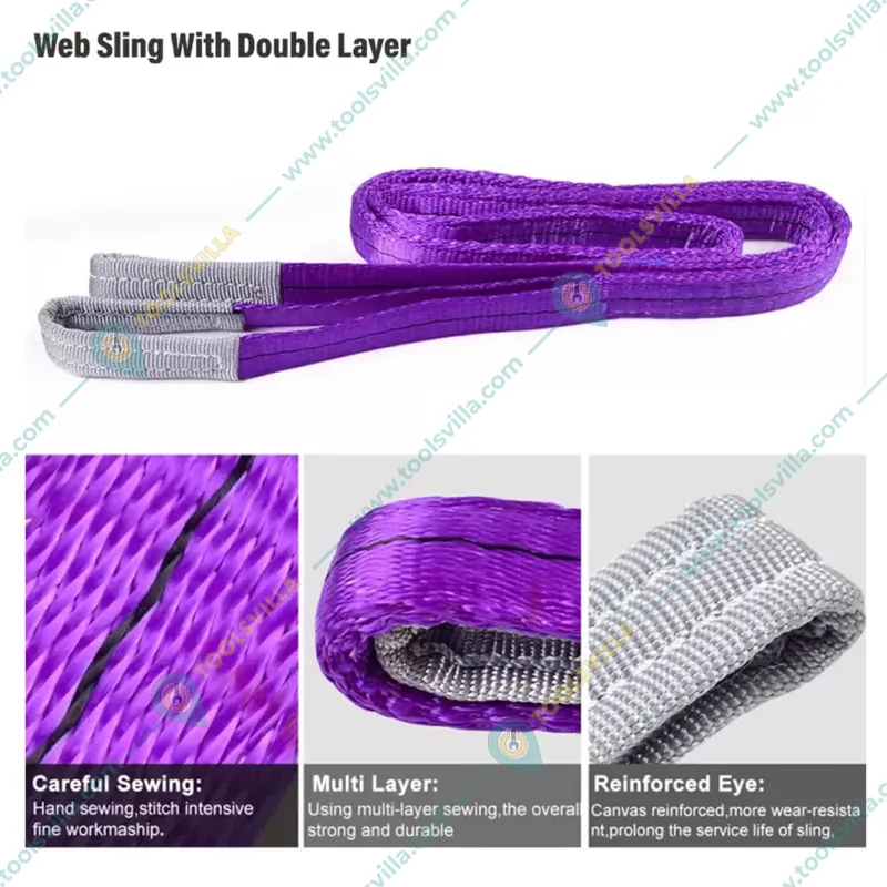 Safelift 1 Ton 8 Meter Duplex Polyester Web Sling, Width 25 mm