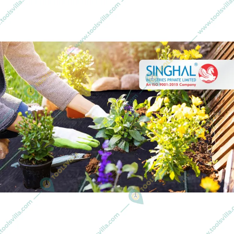 Singhal Premium 2 x 25 meter Weed Control Barrier Sheet | Suitable for Home Garden, Nursery and Agricultural Field(Thickness-90 GSM)