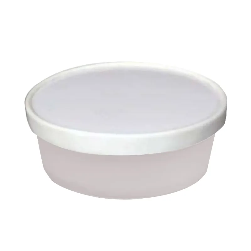 200 ml White Paper Bowl and Lid (500 Pcs) 