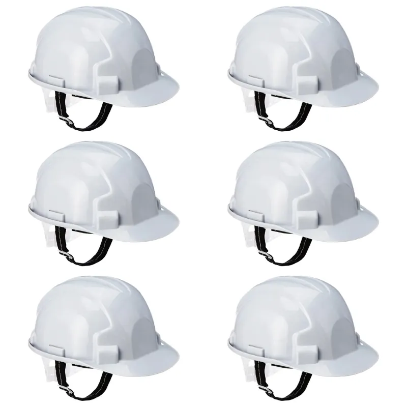 Super Safety White Pack of 6 Safety Helmet for Industrial Purposes, Construction