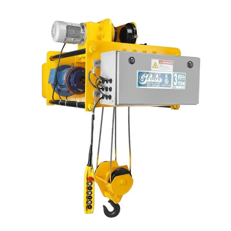Globe 3 Ton Electric Wire Rope Hoist With Electric Travelling Trolley (GWRH M2-84)
