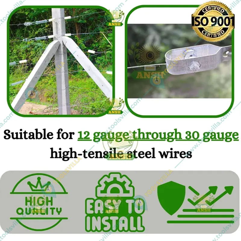 Agriansh Solar Zatka Machine Fence Wire Tightener Used in Fencing Pack of 12 Pieces