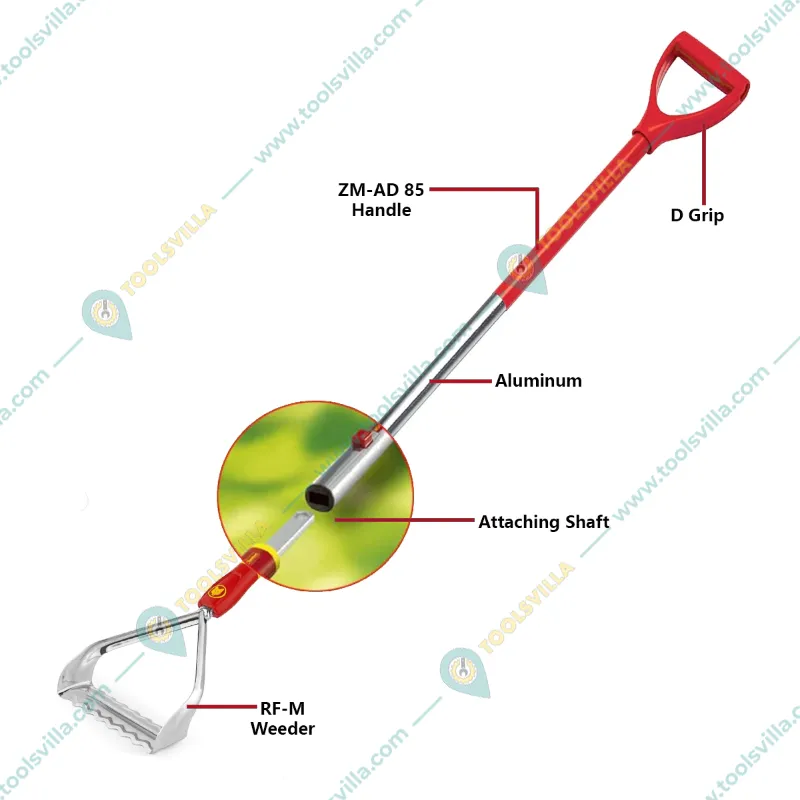 Wolf Garten Multi Star Push Pull Weed Pen RF-M with ZM-AD 85 Handle for Garden