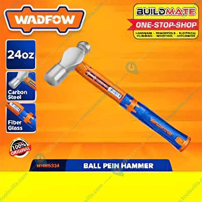 Wadfow Hand Tools Combo of Wood Chisel (WWC1212) with Carbon Steel Ball Pein Hammer (WHM5324)