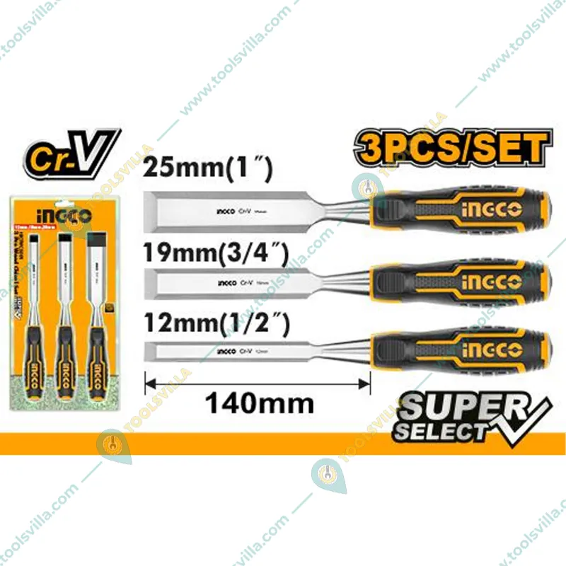 Ingco Set of 3 Wood Chisel Set (HKTWCS301)