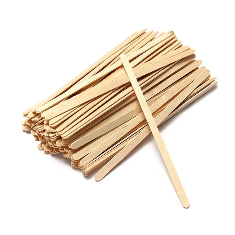 Disposable 500 Pcs, 4.4 Inch Premium Wooden Stirrer Sticks for Tea & Drinks