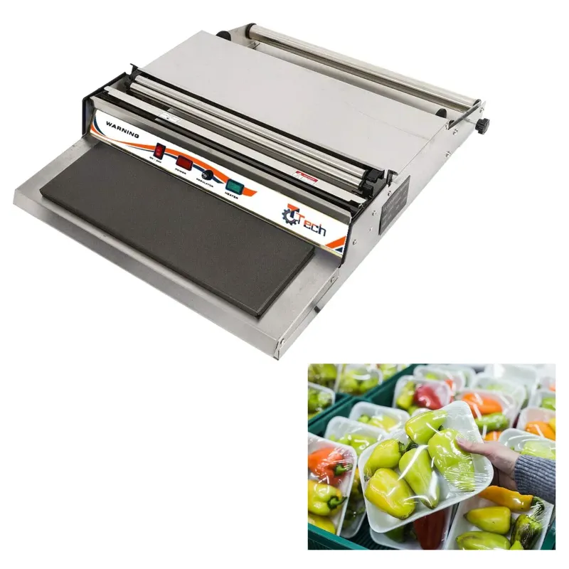 T-Tech HW YX 450 Hand Operated Wrapping Machine/Film Wrapper for Food Packaging, Large Tray