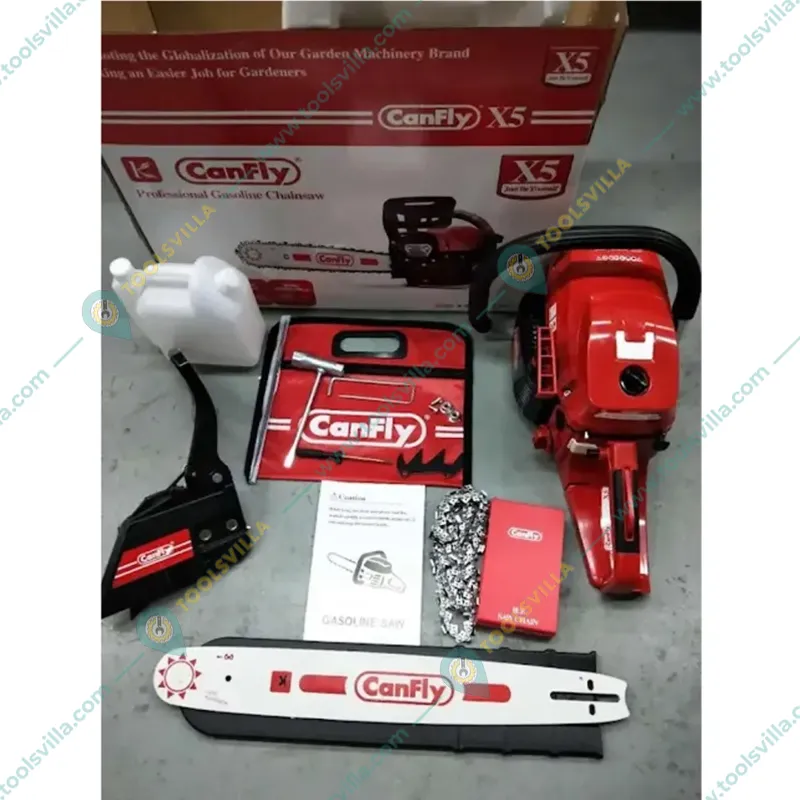 Canfly X5, 58-cc, Petrol Chainsaw with 18 inch Guide Bar | Ideal for Cutting Tree, Logging Woods, and Gardening