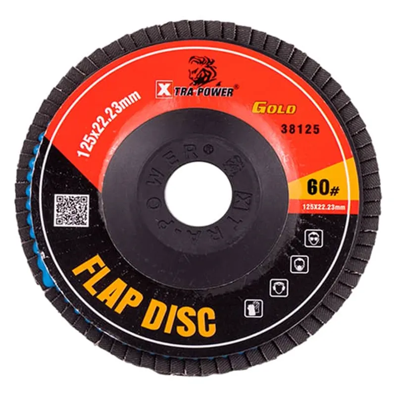 Xtra Power Gold 5 inch Flap Disc for Grinding, Sanding and Finishing(Grit-60,Pack-5 pcs)