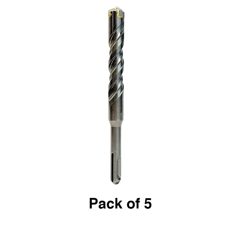 Xtra Power 6 x 110 mm SDS Plus Cross Tip Drill Bit for Fast Drilling(Pack-5 pcs)