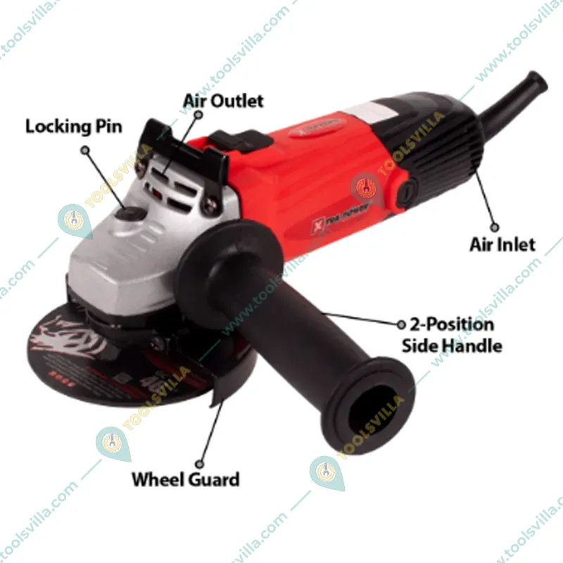 Xtra Power 100 mm 650 Watt Angle Grinder with Accessories, 11000 RPM (XPT 404) 