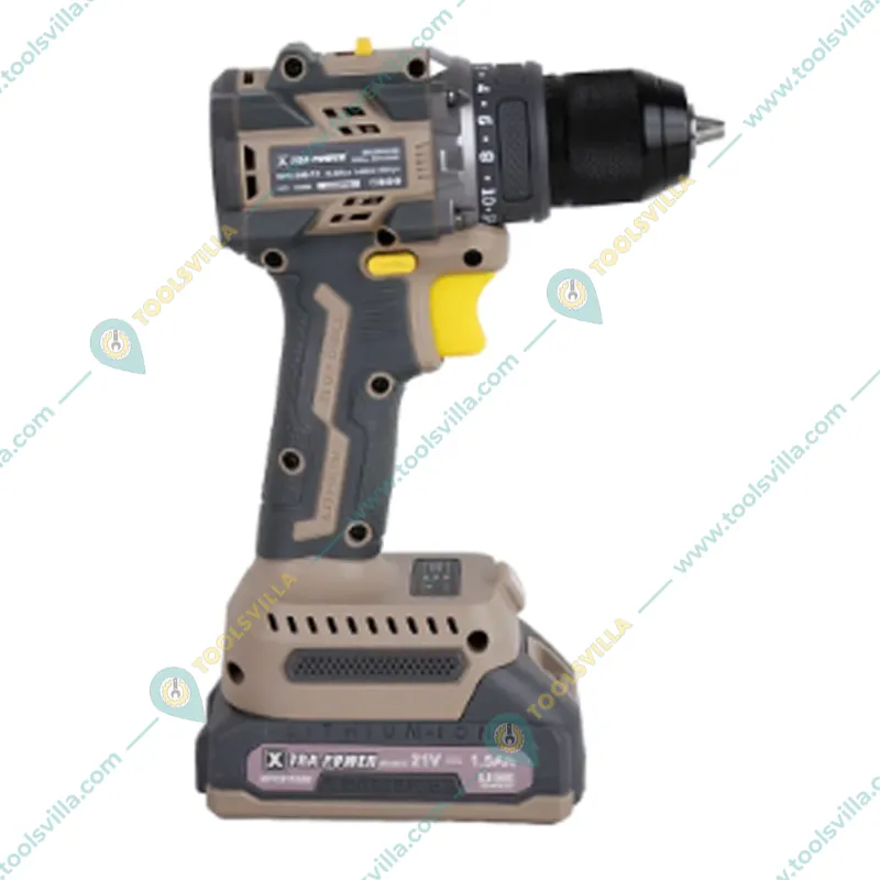 Xtra Power 10 mm 21V Cordless Drill Machine With Battery & Charger & Accessories, 1400 RPM (XPC-DM-13)