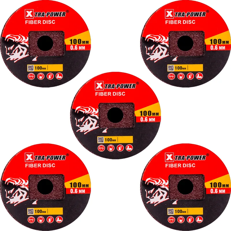 Xtra Power 4 inch (0.6 mm) Fiber Disc for Grinding and Finishing Metal(Grit-24,Pack-25 pcs)
