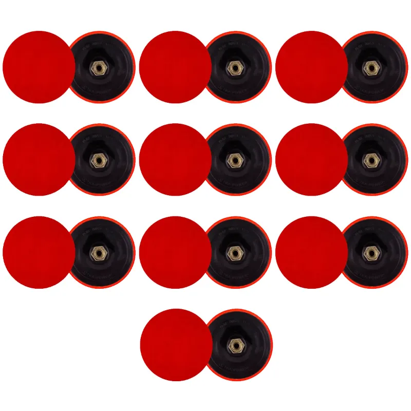 Xtra-Power 10 Pcs 5-inch Backing Pad with Velcro Sandpaper(Grit-Xtra-Power M-10)
