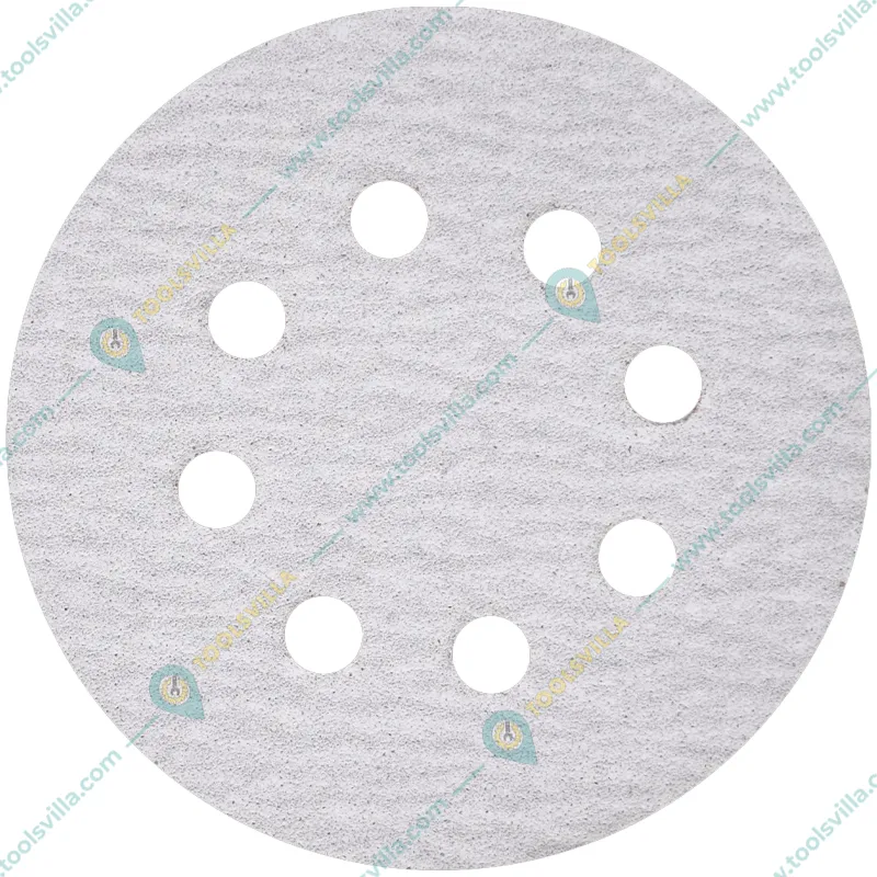 Xtra Power 125mm (5") Velcro White Sand Paper For Sanding, Polishing & Finishing On Wood, Metal, Automotive & DIY Projects - Pack Of 20