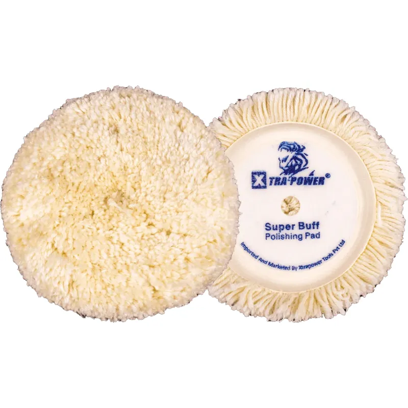 Xtra Power 150mm(6") Super Buff Polishing Pad/Wool Pad For Polishing & Finishing of Glass Surfaces - Pack Of 2