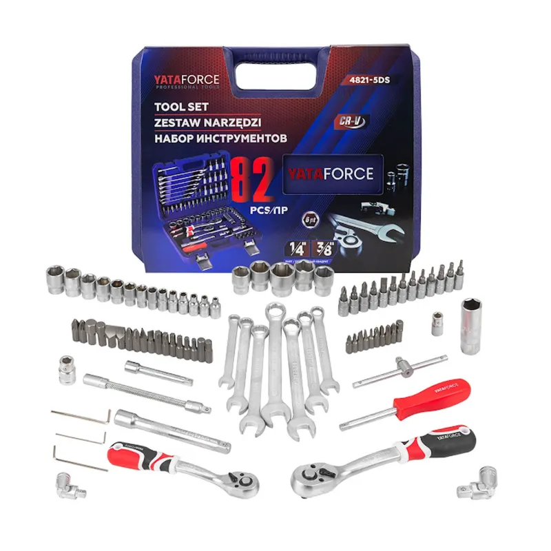 YATAFORCE 82-Piece Tool Set – YF-4821-5DS, 1/4″ & 3/8″ Socket Kit (YF-4821-5DS)