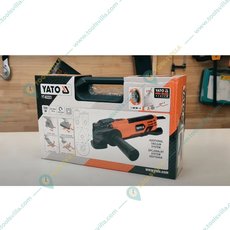 Yato 500 Watt Multi-Purpose Oscillating Tool With Accessories, 16000 RPM (YT-82223)