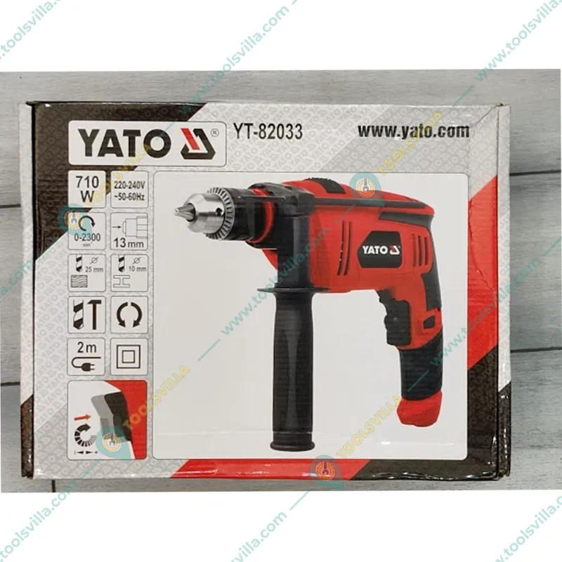 YATO 13 mm 710 W Impact Drill Machine, 2300 RPM (YT-82033)
