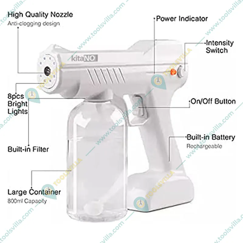 Handheld Rechargeable Spray Machine 800ml with 3000mAh inbuilt Battery
