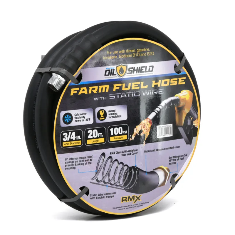 Zephyr 19mm x 10m Oilshield Anti-Static Oil Dispensing Hose without Fittings (OD1910WF)