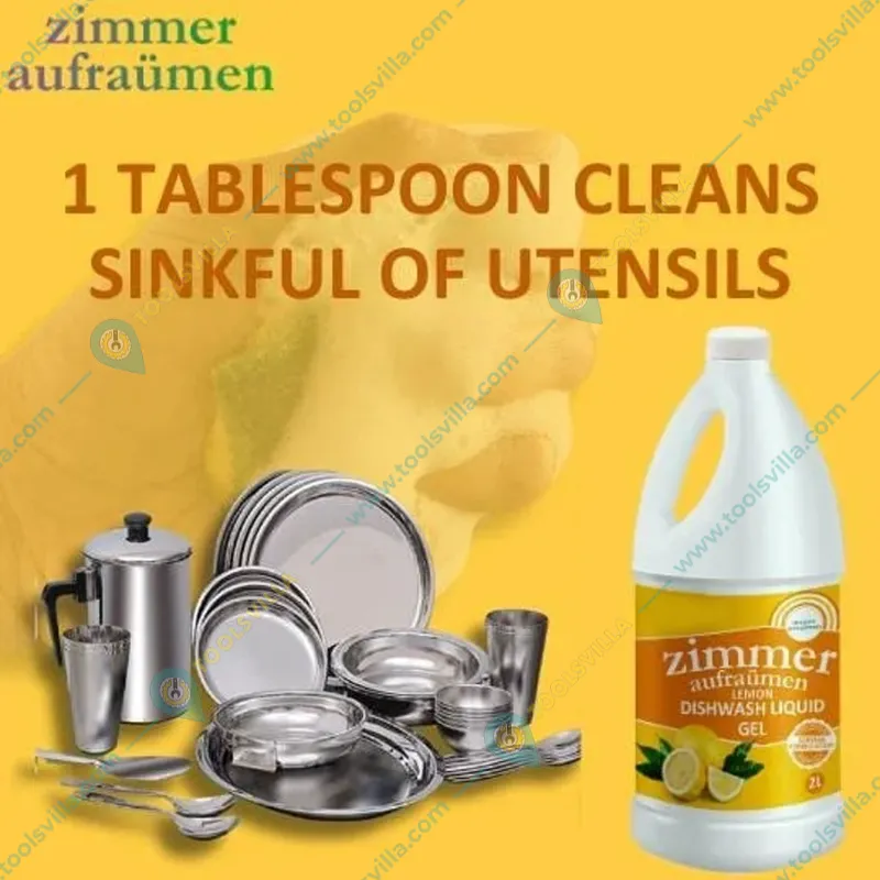 Zimmer Aufraumen 2 Liter German Formulation Lemon Fragrance Dishwash Liquid Gel