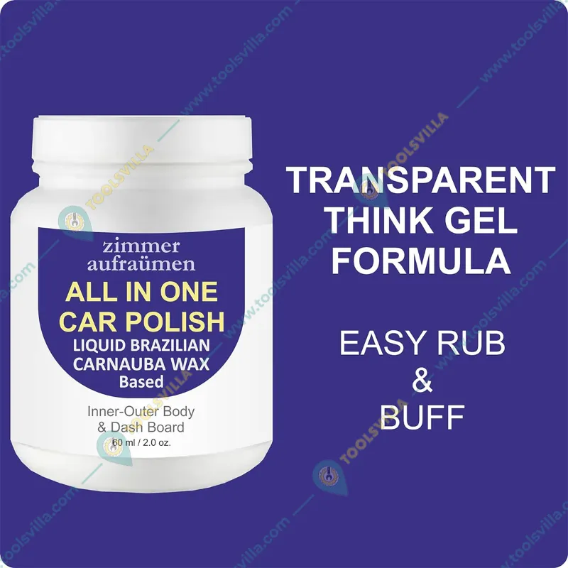 Zimmer Aufraumen 600ml (60ml x 10pcs.) All in One Car Polish Liquid Brazilian Carnauba Wax Based