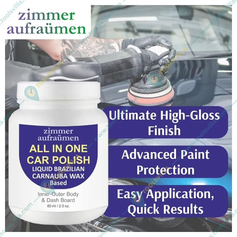 Zimmer Aufraumen 600ml (60ml x 10pcs.) All in One Car Polish Liquid Brazilian Carnauba Wax Based