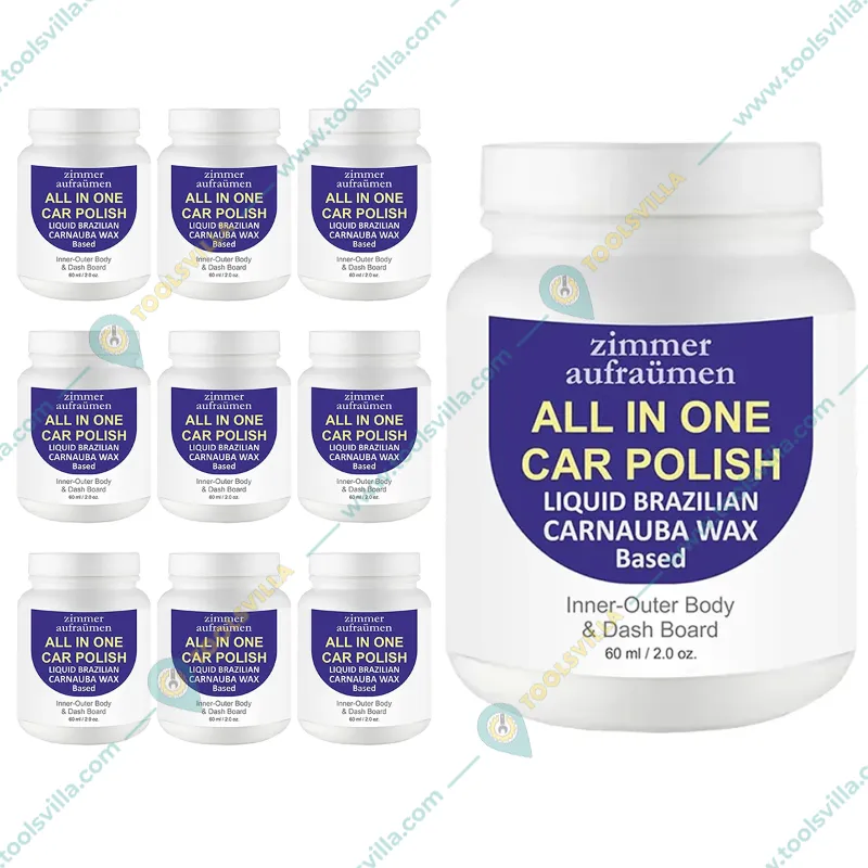 Zimmer Aufraumen 600ml (60ml x 10pcs.) All in One Car Polish Liquid Brazilian Carnauba Wax Based