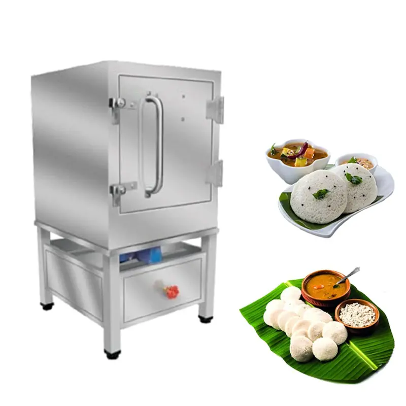 Heavy Duty 8 Tray Staineless Steel Gas Operated Idli Steamer Machine