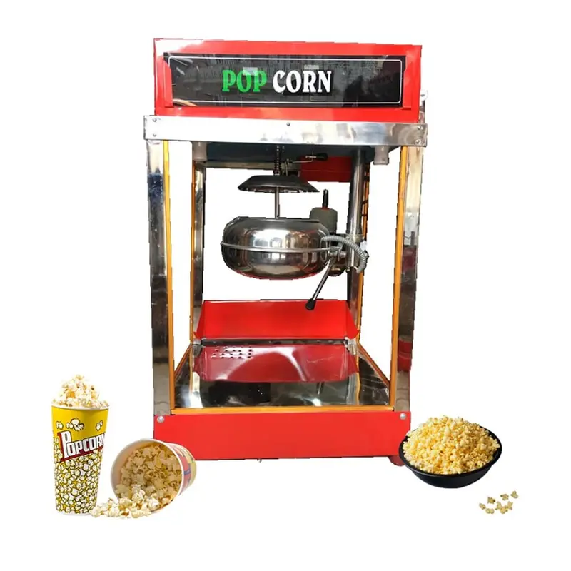 Commercial Indian Gas Popcorn Maker Machine 3 Kg/hr Output Capacity