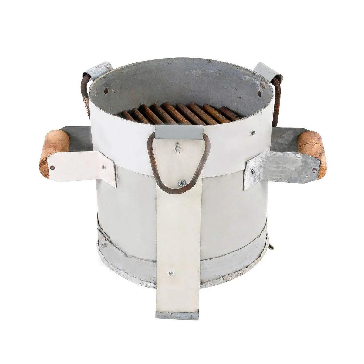 Traditional Iron Sigdi with Wooden Handles Fuel Type Wood, Charcoal